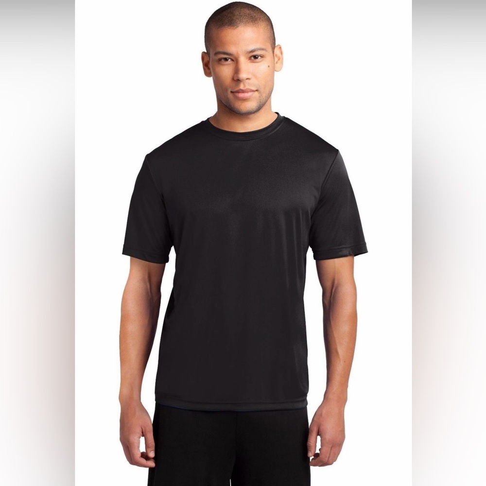 NEW 🔥 Port & Company PC380 Jet Black Performance Tee